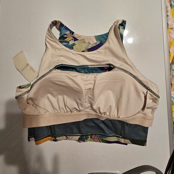 Zella Sports Bra Teal Multi Color Jacqueline Print Size XL - Picture 8 of 13